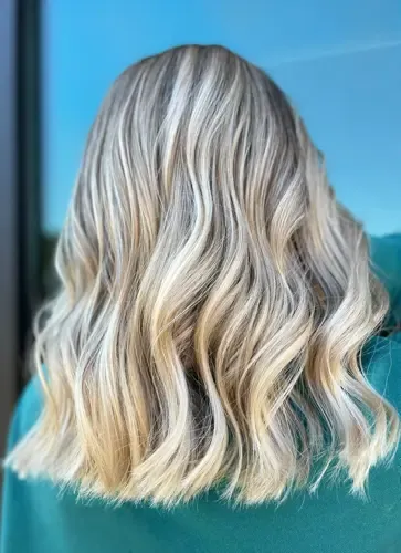 Blonde balayage waves